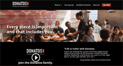 Desktop Screenshot of donatospizzafranchise.com
